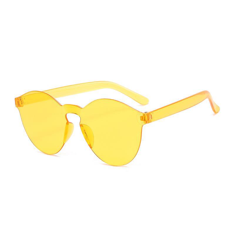 Wholesale Rimless Fashionable Candy Color Versatile Sunglasses