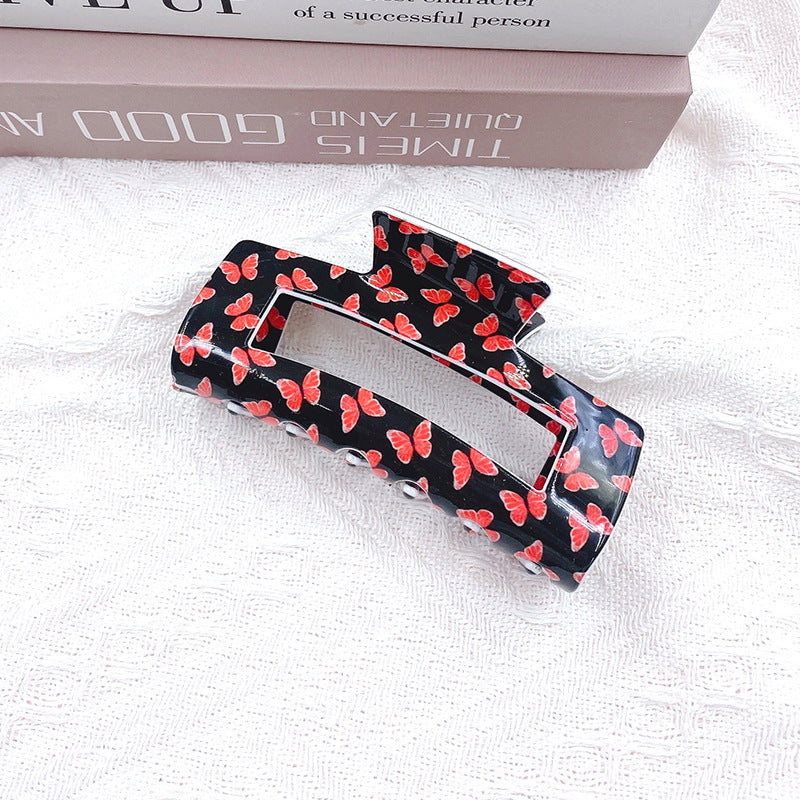 Wholesale Valentine's Day Retro Square Butterfly Hair Clip