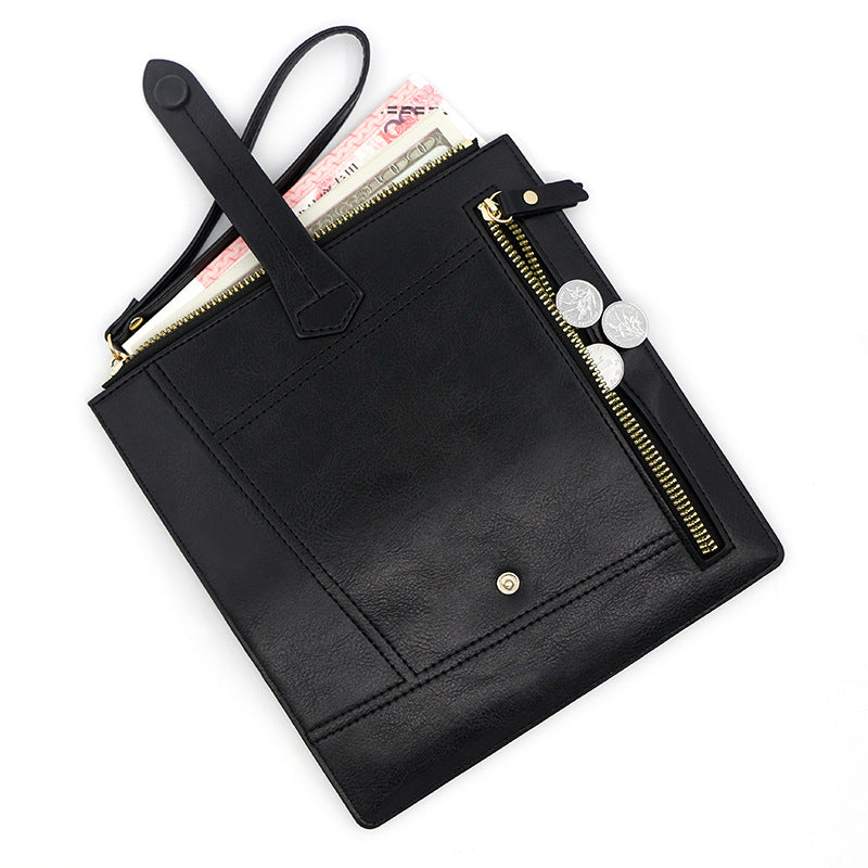 Wholesale PU Long Multi Card Zipper Wallet