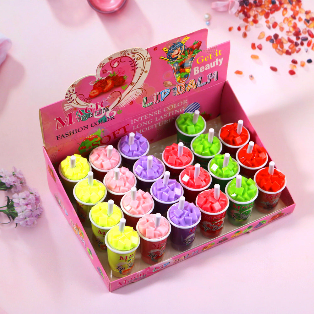 Wholesale 24PCS/PACK Plastic Ice Cream Lip Oil Moisturizing Lip Gloss