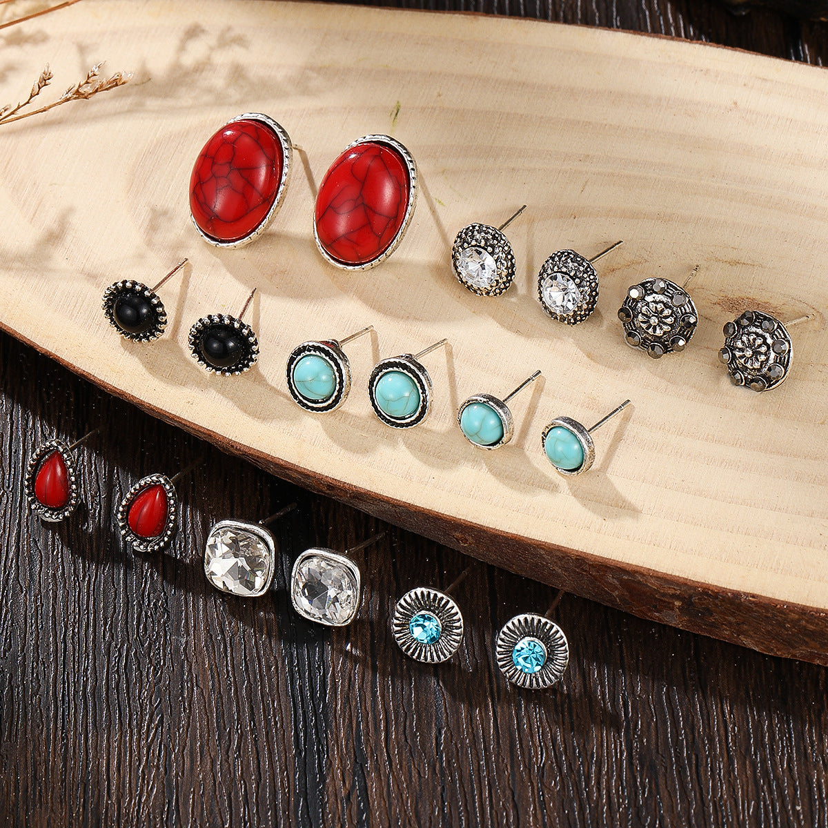 Wholesale Retro Tibetan Ethnic Teardrop Earrings Trendy Party Gift Fashion Accessory For Boutique Resale
