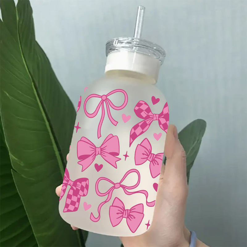 Wholesale Uv Transfer Sticker Glass strawberry Cup Crystal Sticker 16oz Cup UV DTF Wraps