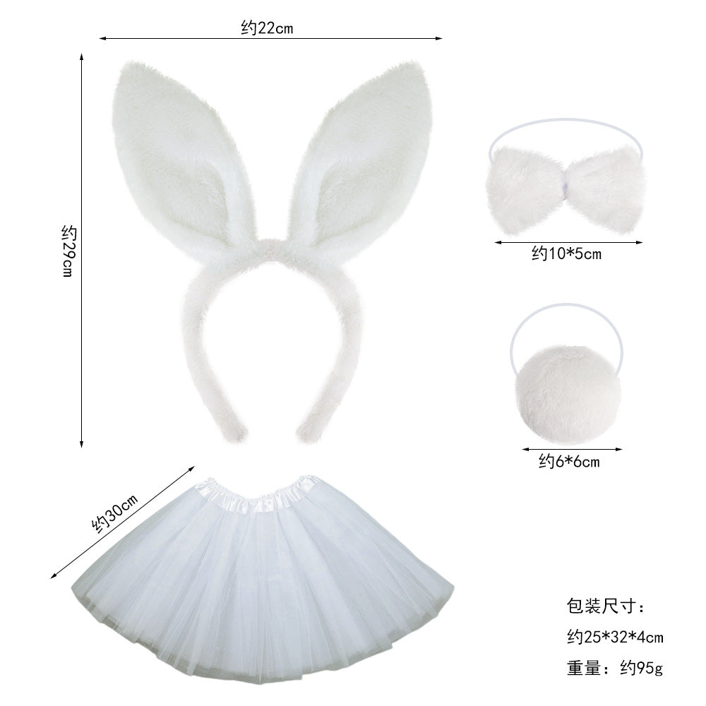Wholesale Halloween Women Children's Performance Props Easter Cute Plush Rabbit Ear Headwear