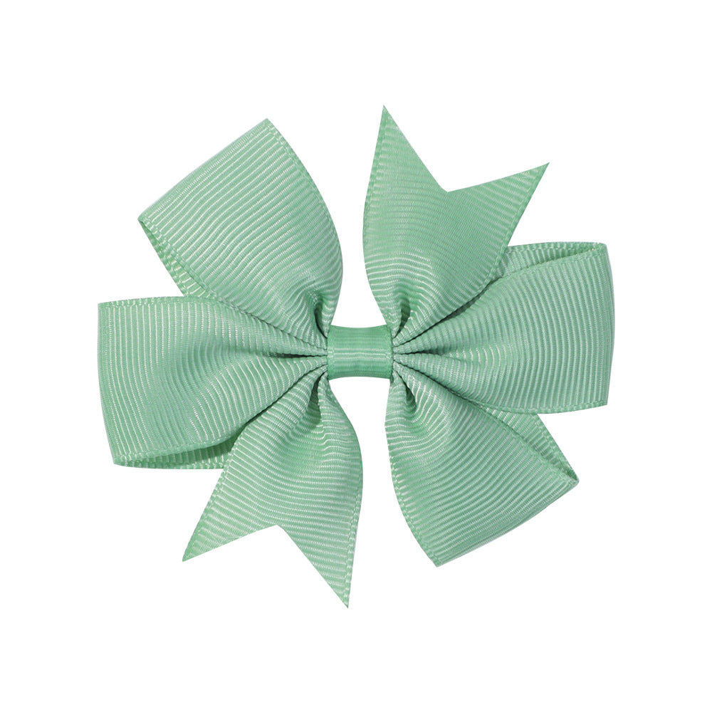 Wholesale 10pcs DIY Handmade Baby Dovetail V Ribbed Ribbon Bow Hairpin