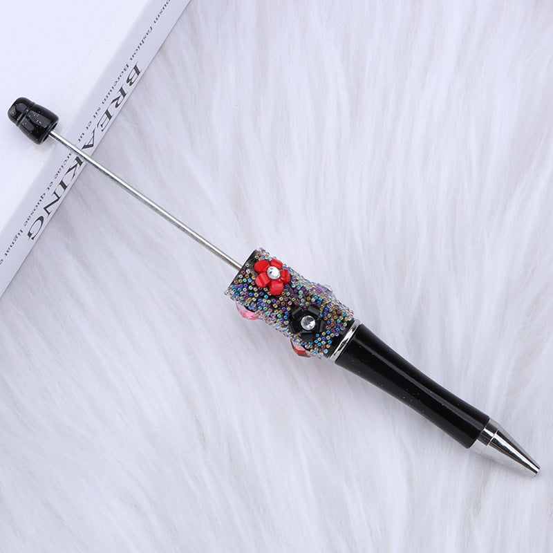 Wholesale New DIY Baby's Breath Flower Sugar Beaded Ballpoint Pen