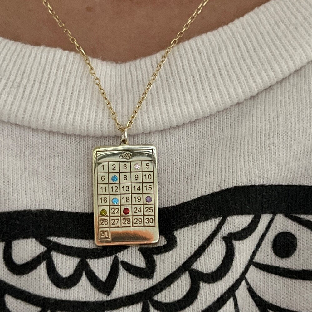 卸売 DIY 誕生石日付ステンレス鋼セーター チェーン