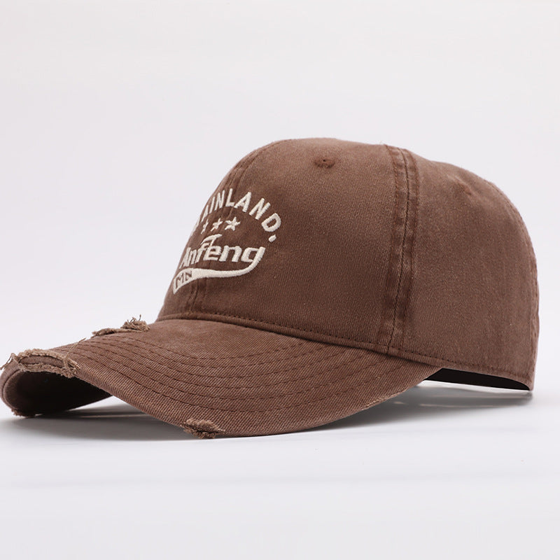 Wholesale Vintage Washed Embroidered Large Toe Circumference Cotton Soft-capped Baseball Cap