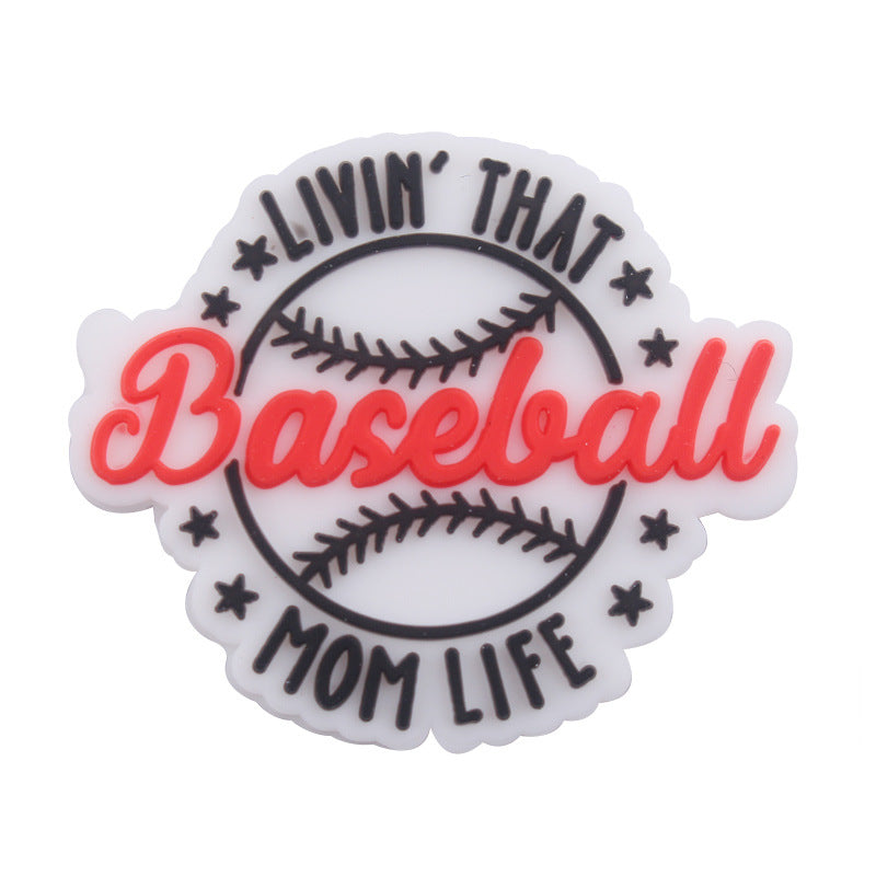 Wholesale Baseball Silicone Beads
