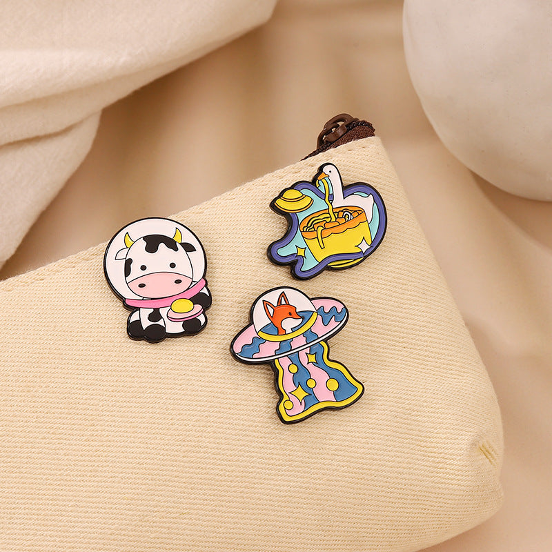 Wholesale Alloy Cartoon Astronaut Frog Cow