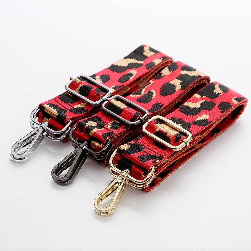 Wholesale Leopard Pattern Polyester Wide Shoulder Strap Adjustable Women's Bag Strap