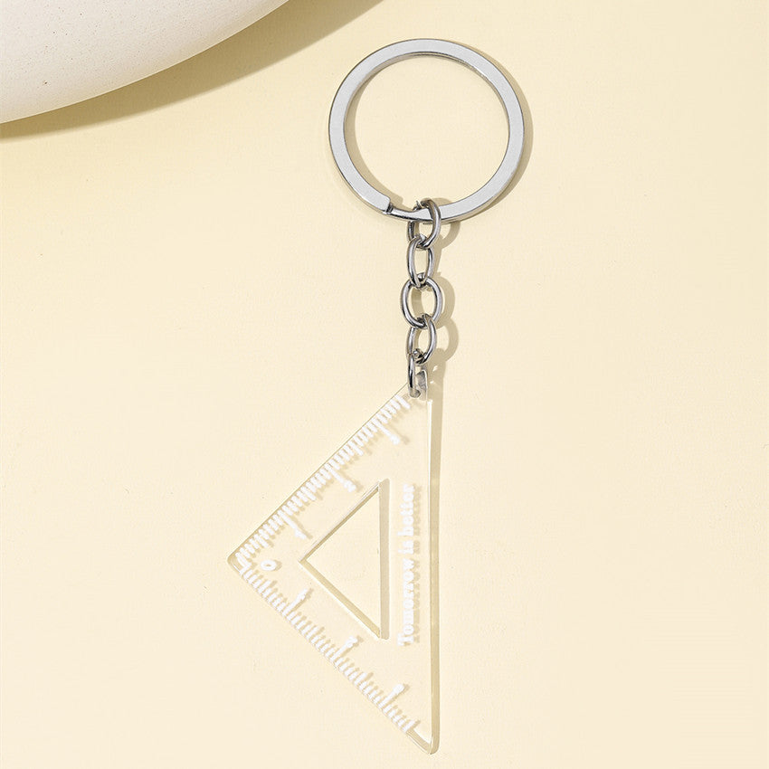 Wholesale Pencil Ruler Stationery Acrylic Keychain