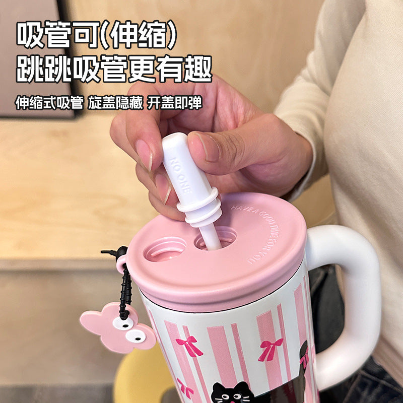 Wholesale 316 stainless steel large capacity high value portable cartoon thermos cup
