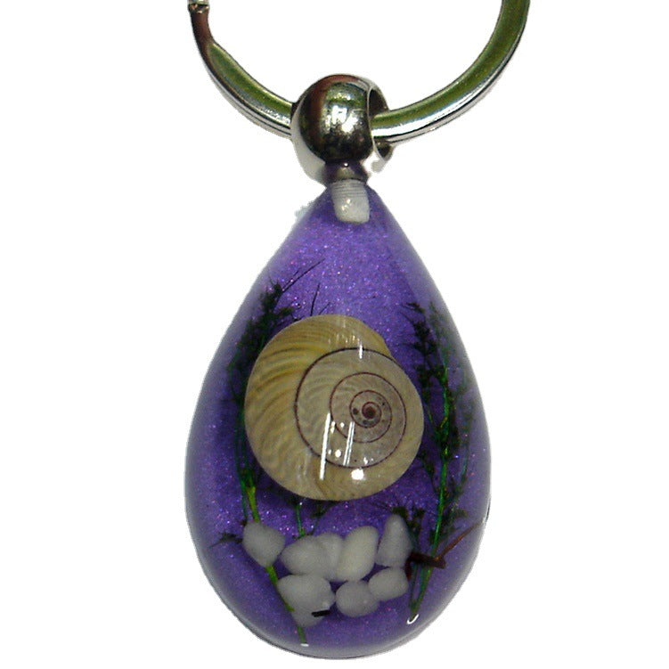 Wholesale 12pcs Ocean Real Starfish Conch Specimen Keychain