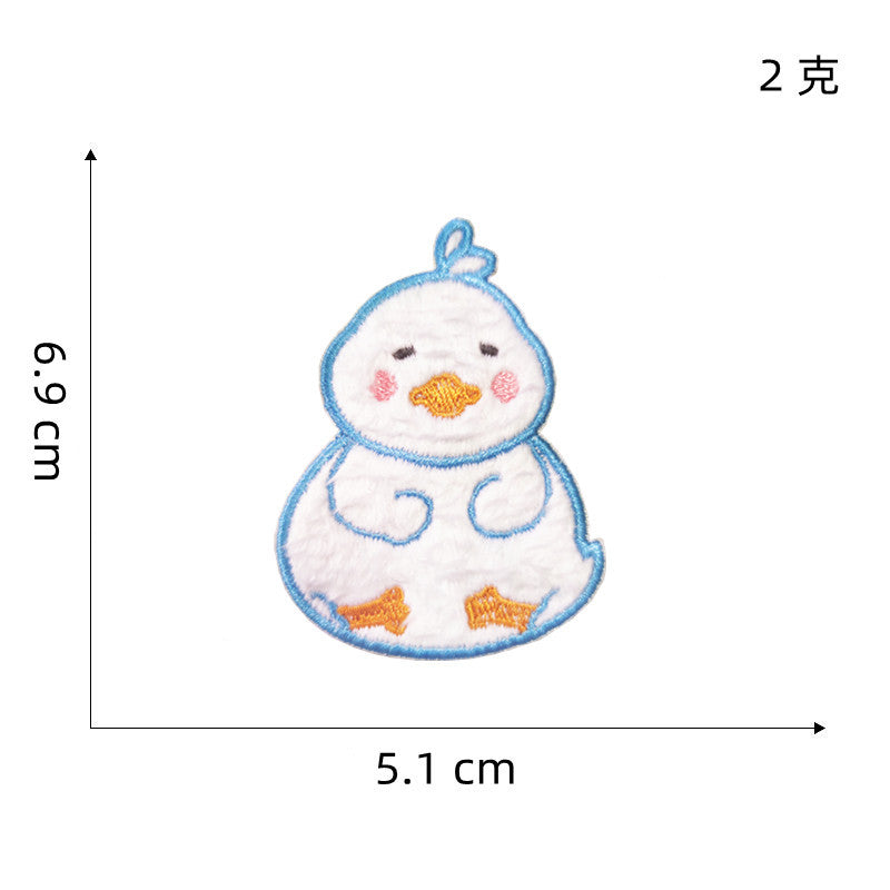 Wholesale Cartoon Plush Little Yellow Duck Embroidered Patch Badge