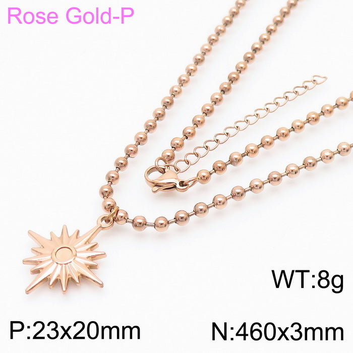 Wholesale Octagram Ladies Suits Gold Plated Necklaces