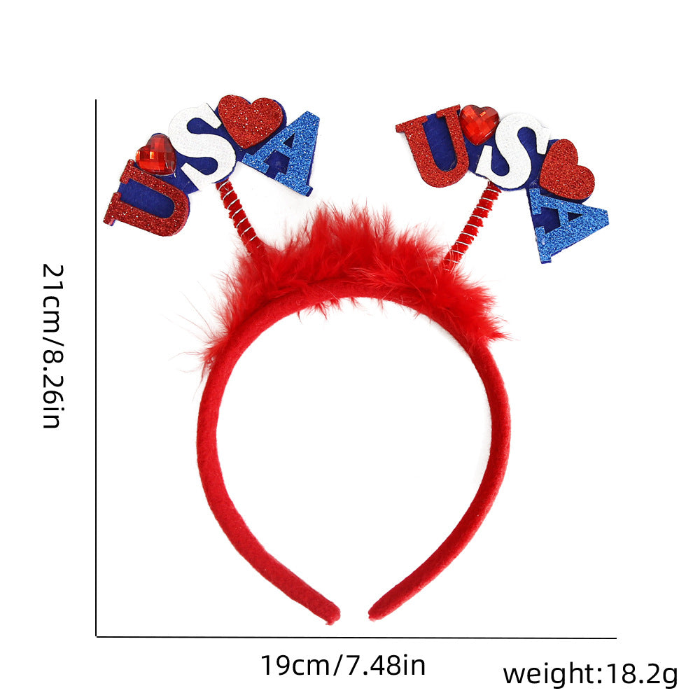 Wholesale Independence Day Flag Plastic Headband