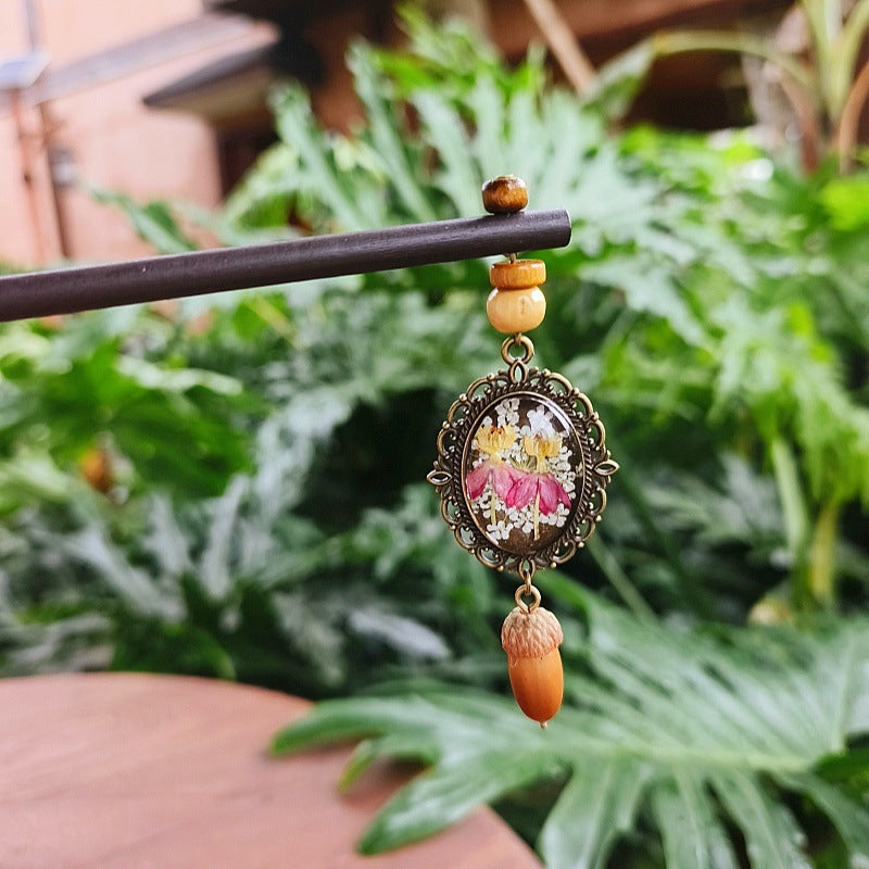 Wholesale Handmade Vintage Lace Real Flower Immortal Flower Hairpin Brooch Bracelet Necklace