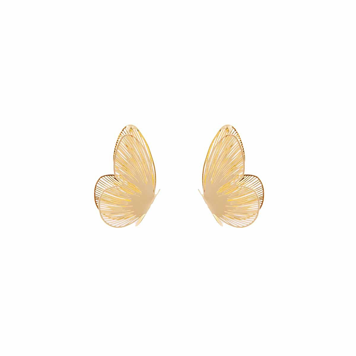 Wholesale Retro high-end ear needle hollow butterfly earrings