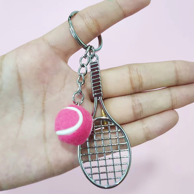 Wholesale Mini Tennis Racket Metal Keychain