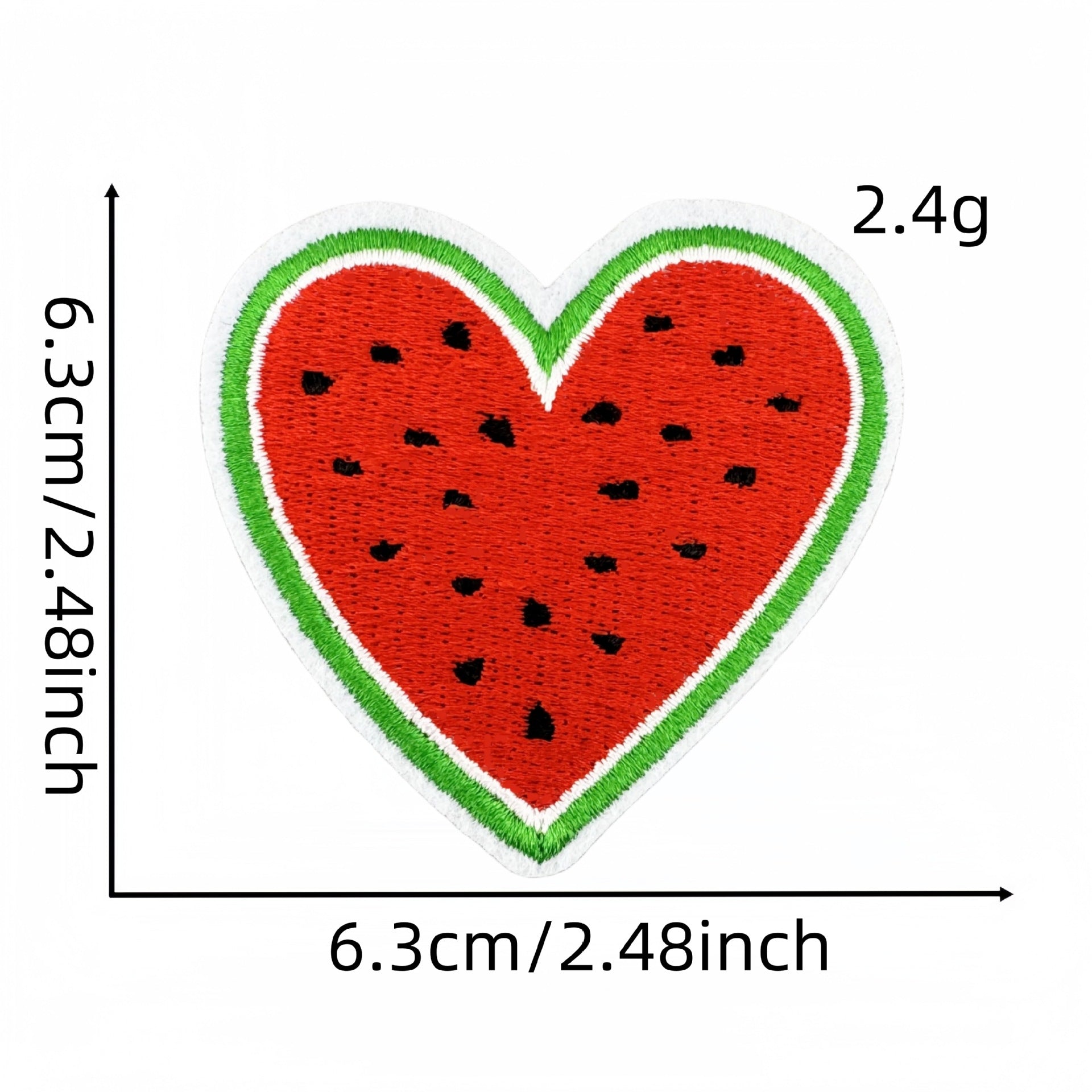 Wholesale Cartoon Watermelon Embroidered Patch Iron On DIY Fabric Sticker For Clothing And Bag Repair