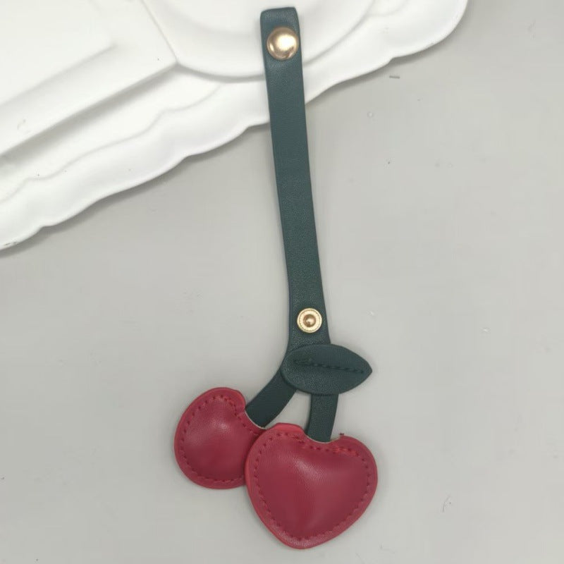Leather cherry pendant cherry retro hanging ornaments