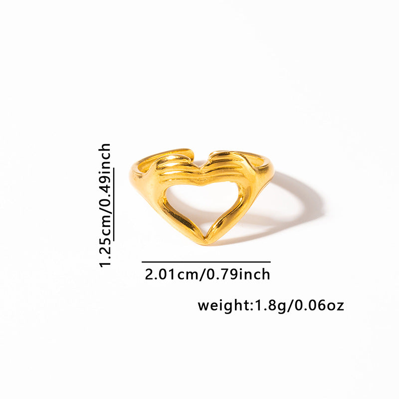 Wholesale Titanium Steel Gold Men' s and Women' s Luxury Adjustable Ring