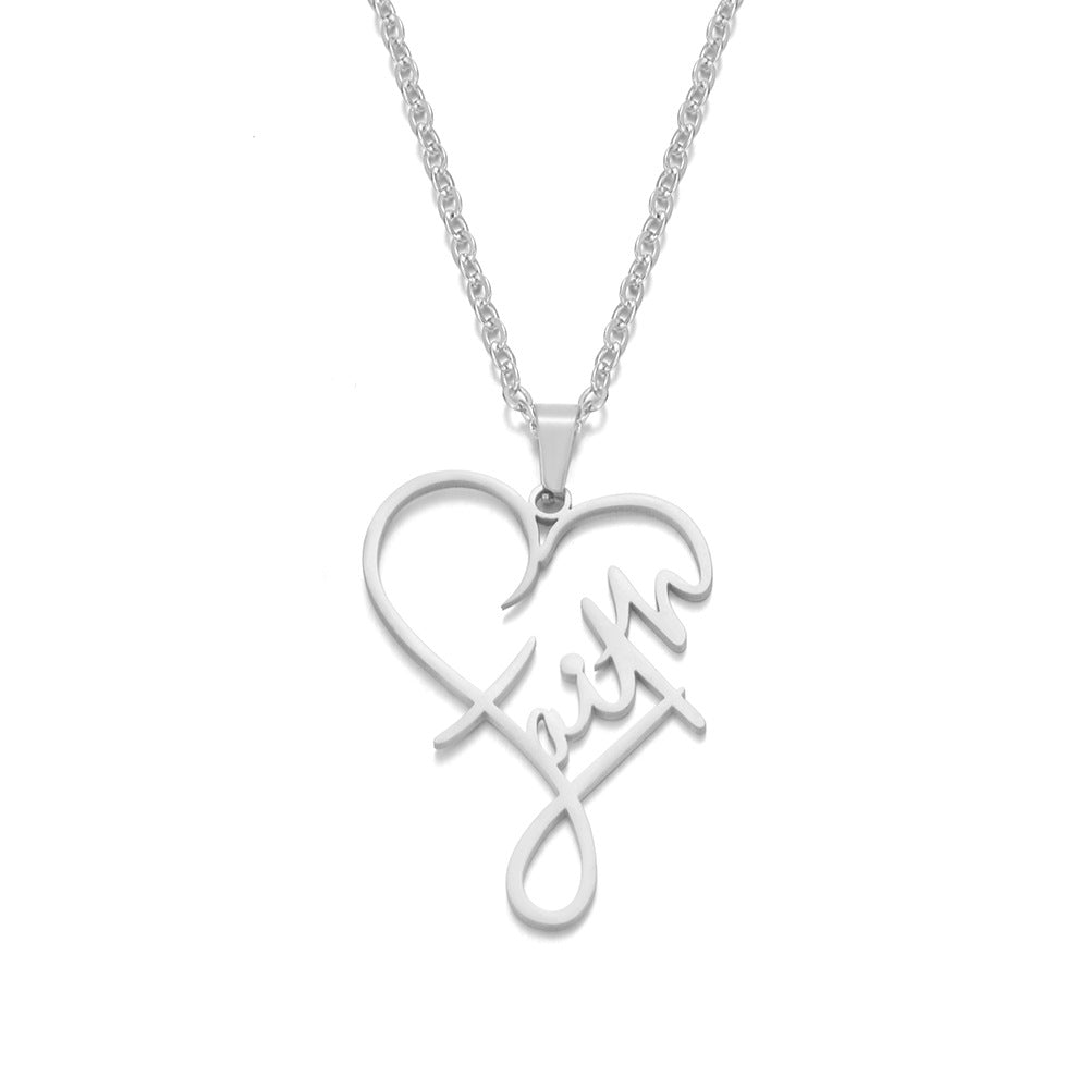 Wholesale Stainless Steel Amazing Grace Necklace