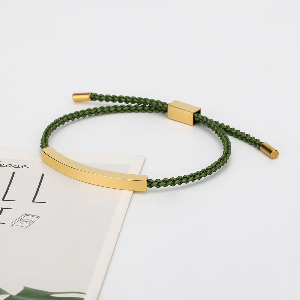 Pulseras trenzadas de tubo de bricolaje de acero titanio al por mayor