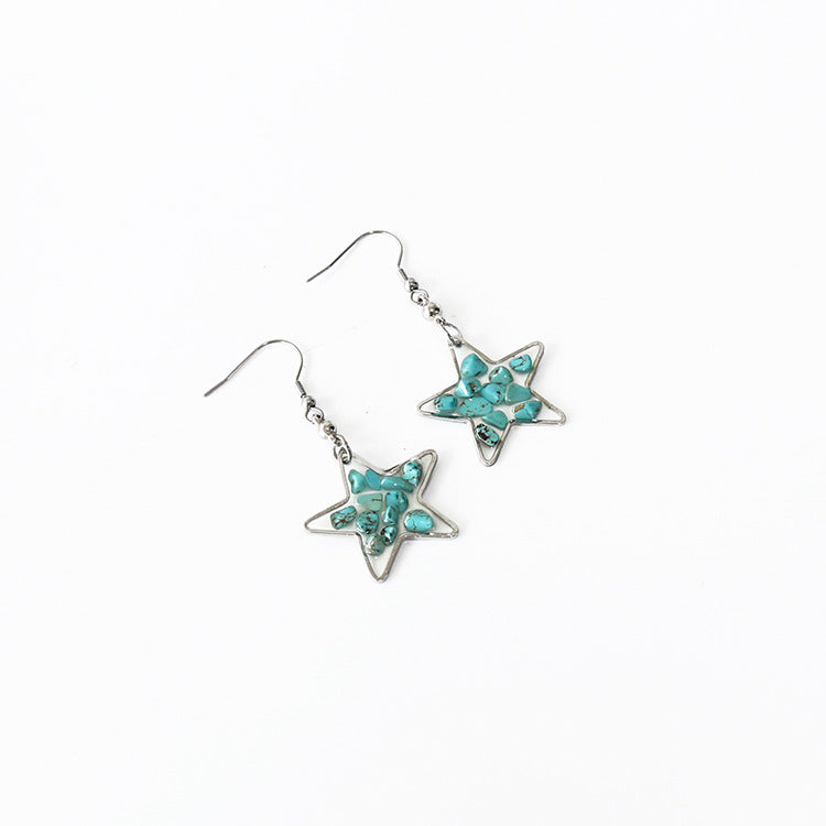 Wholesale 10pcs Creative New Style 925 Silver Turquoise Earrings