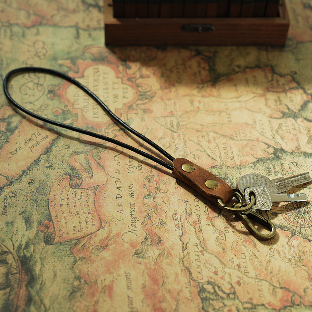 Wholesale Personalized Creative Gifts Retro Cowhide Crafts Key Rope