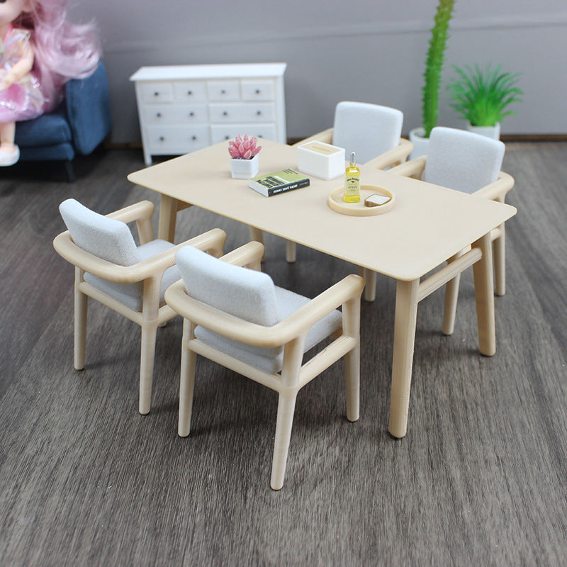 Wholesale Mini dollhouse decorations dining tables  chairs Doll Accessories