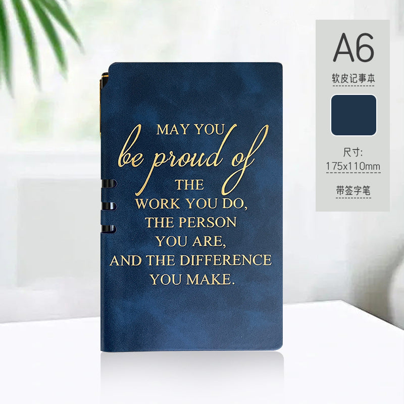 Wholesale A6 notebook with leather cover,  small notebook
