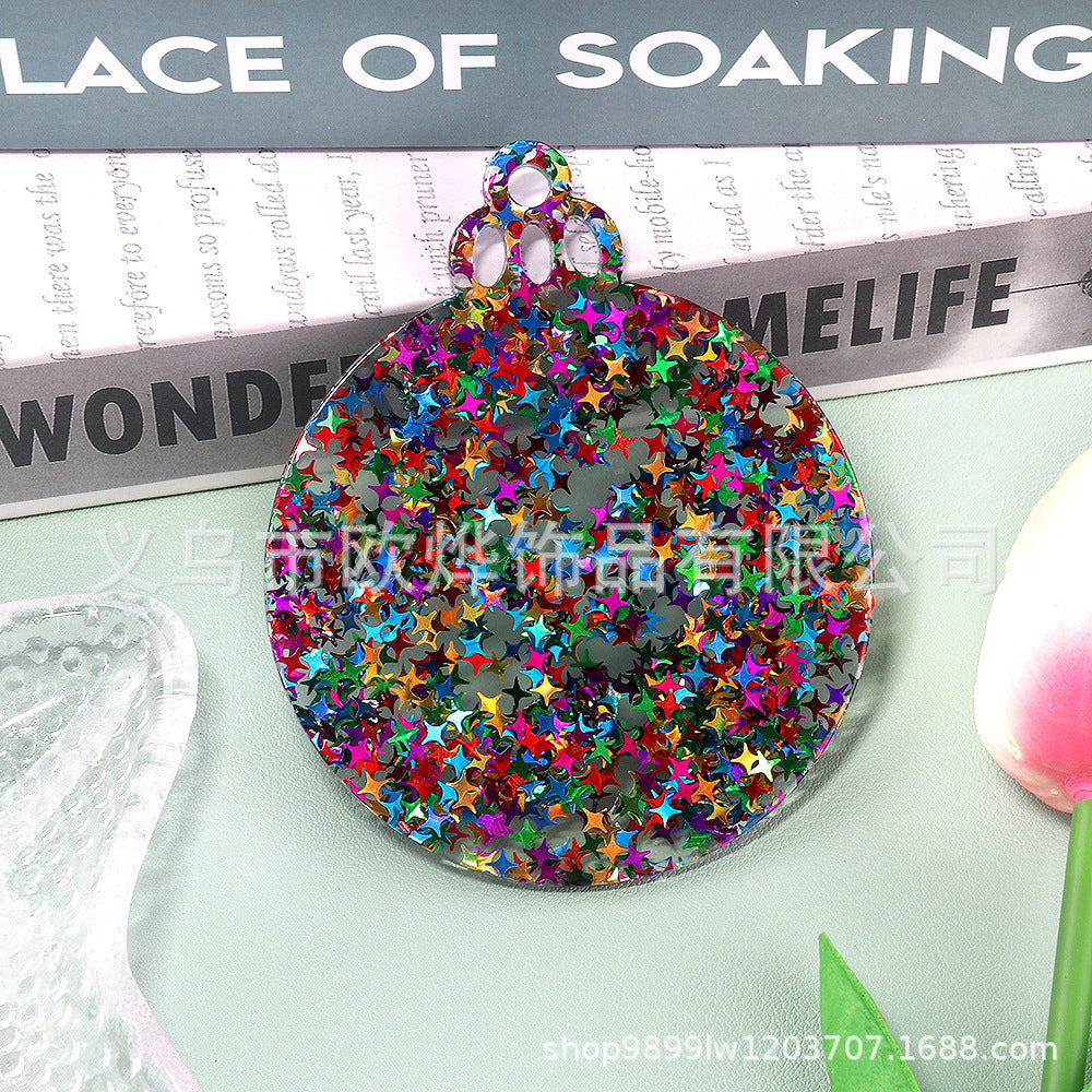 Wholesale 10pcs/ pack Acrylic Christmas Ornaments Decoration DIY Craft Christmas Tree Ornaments Patches