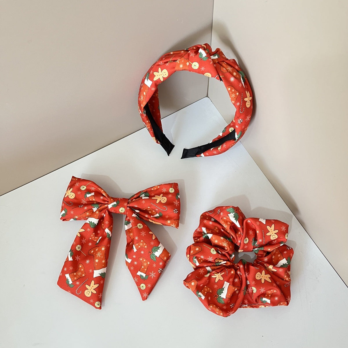 Wholesale 3PCS fabric knotted wide-brimmed headband hairband hairpin combination set