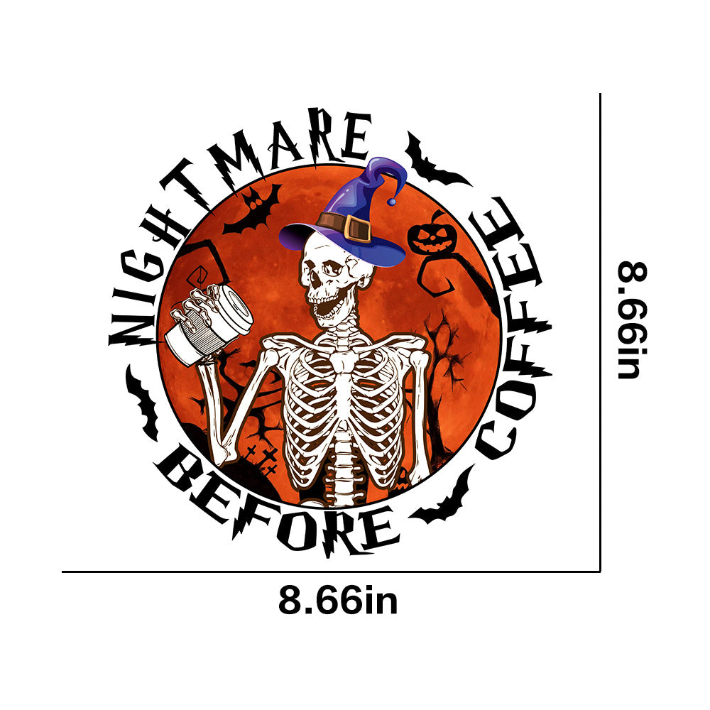 Wholesale Halloween Skeleton Pumpkin UV DTF Ready to Press Transfers Wraps