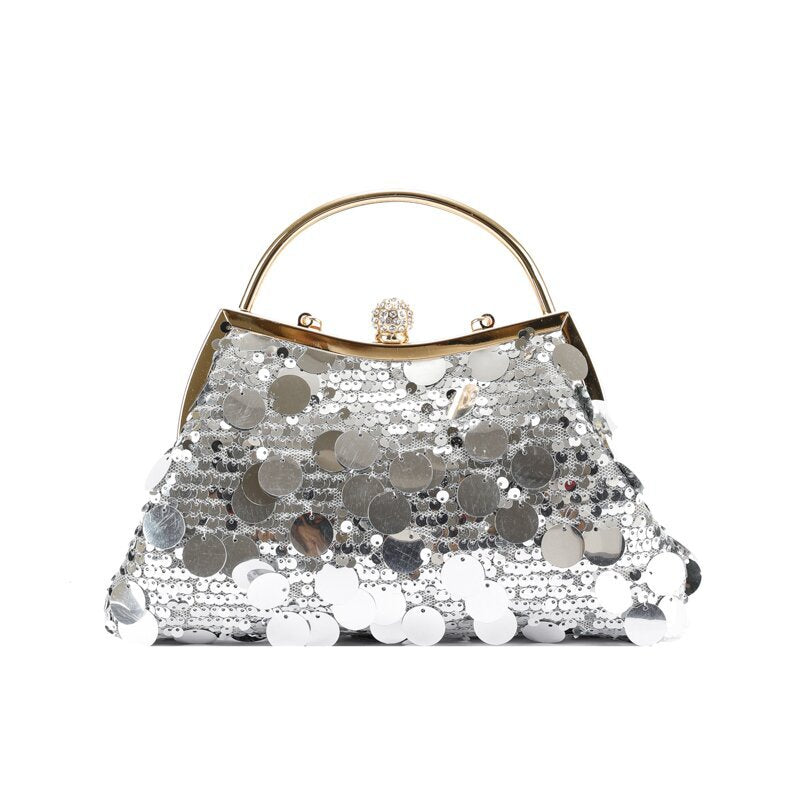 Wholesale Sequined Retro Shoulder Bag Crossbody Chain Evening Bag
