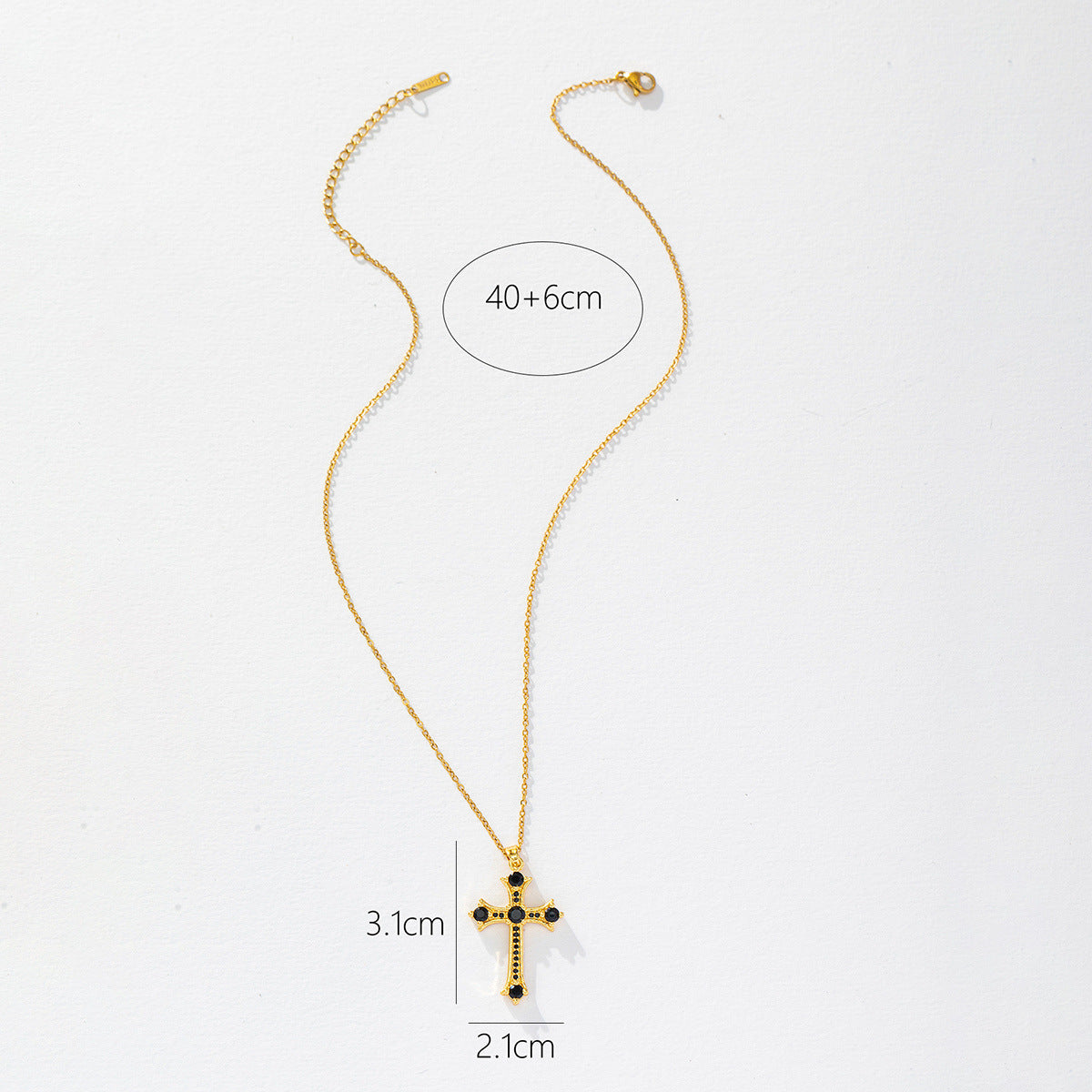 Wholesale Gilded Cross Geometry Zircon Vintage Pearl Necklace