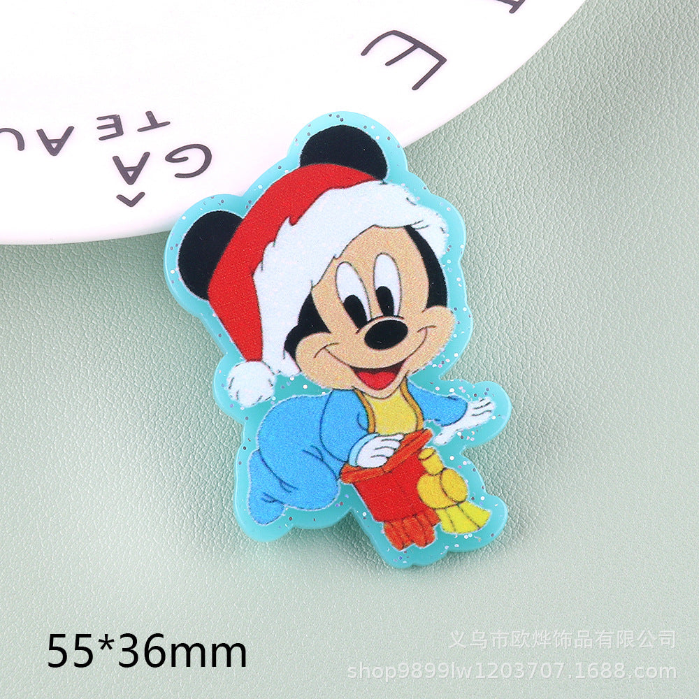 Wholesale 10pcs/pack Cute Cartoon Christmas Ornaments with Acrylic