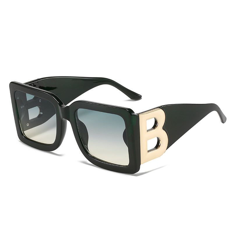Wholesale Large Frame Square B-leg Sunglasses