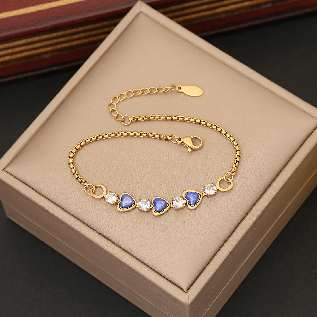 Wholesale Love Bracelet Full of Diamonds Stainless Steel Retro Bracelet