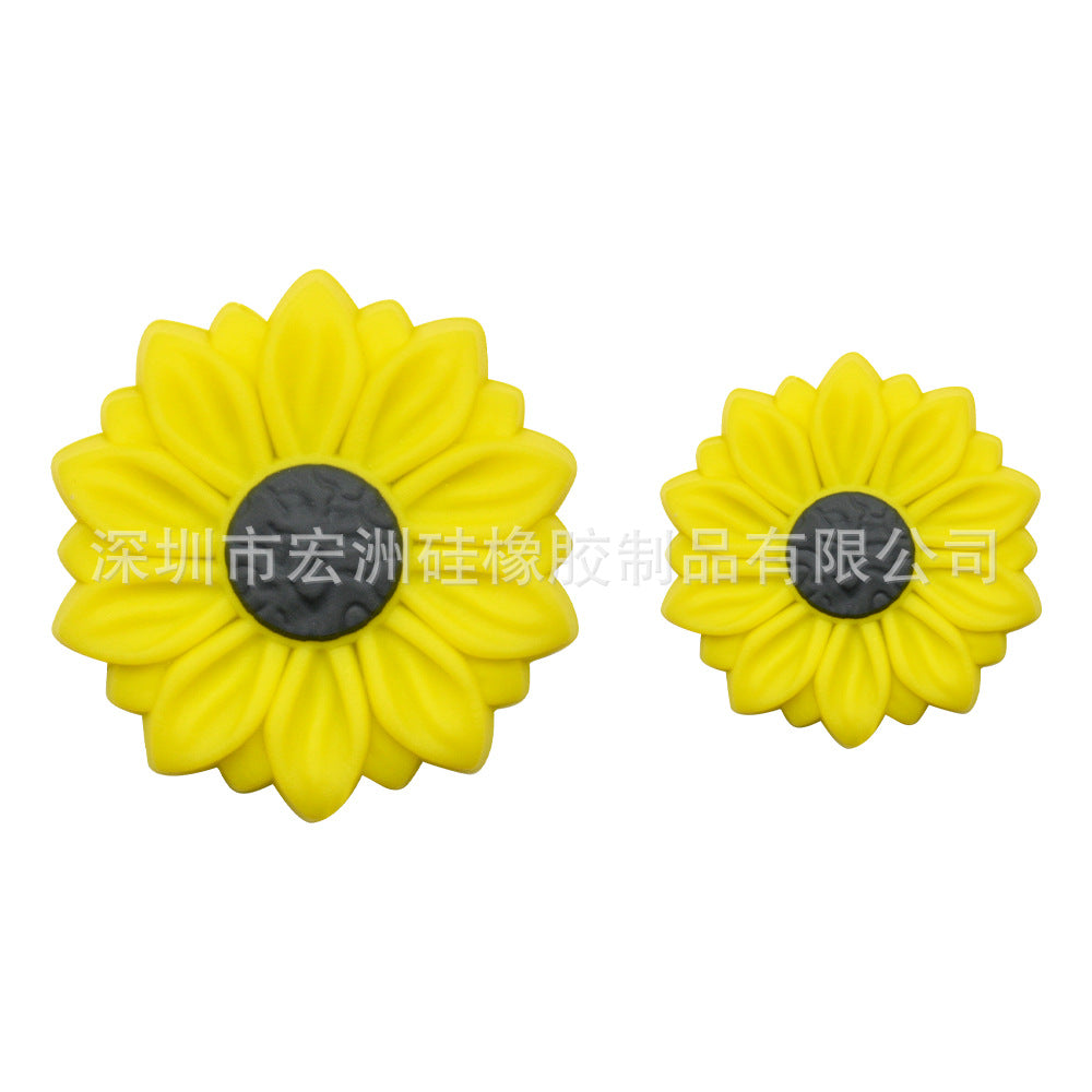 Wholesale 10pcs  new flower series handmade DIY pen accessories silicone beads focus beads