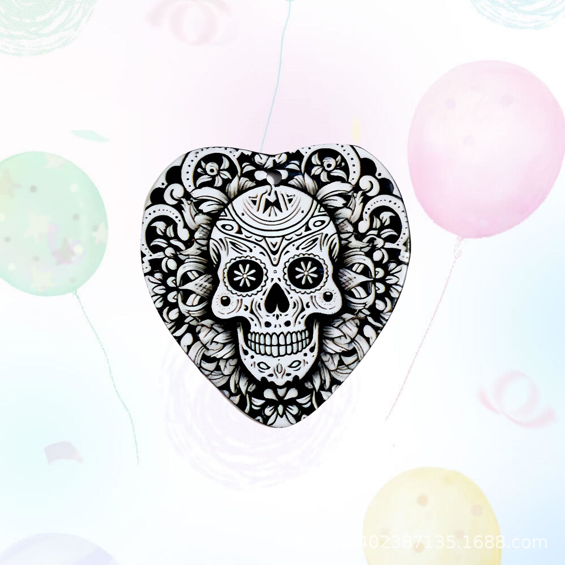 Wholesale 30pcs/pack Acrylic Flatback Skull Accessories DIY Pendant Crafts