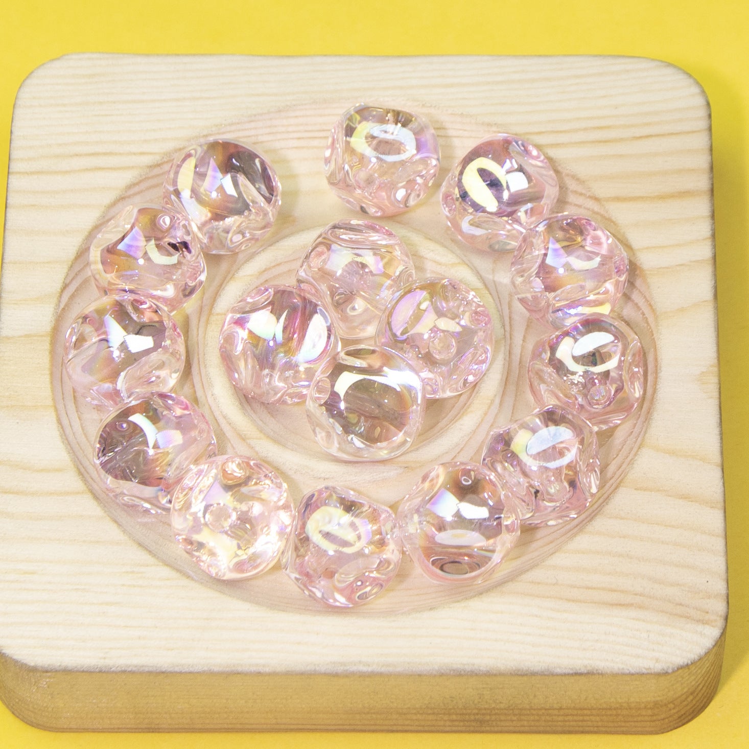 Wholesale 10pcs Fig Transparent Colorful Electroplated Beads