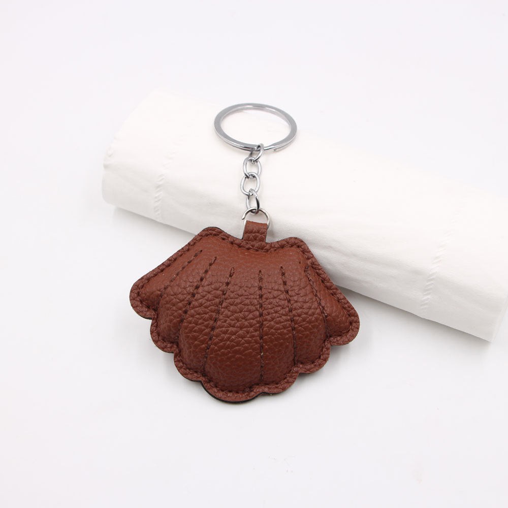 Wholesale Gold Padded Shell Leather Bag Charm Keychain For Car Key Purse Lanyard Fashion Accessory