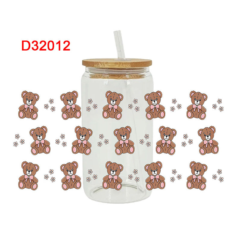 Wholesale Colorful Duck Bear 16oz Cup UV DTF Wraps