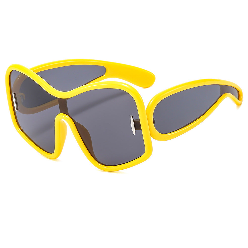 Wholesale Large frame one piece sunglasses for men and women