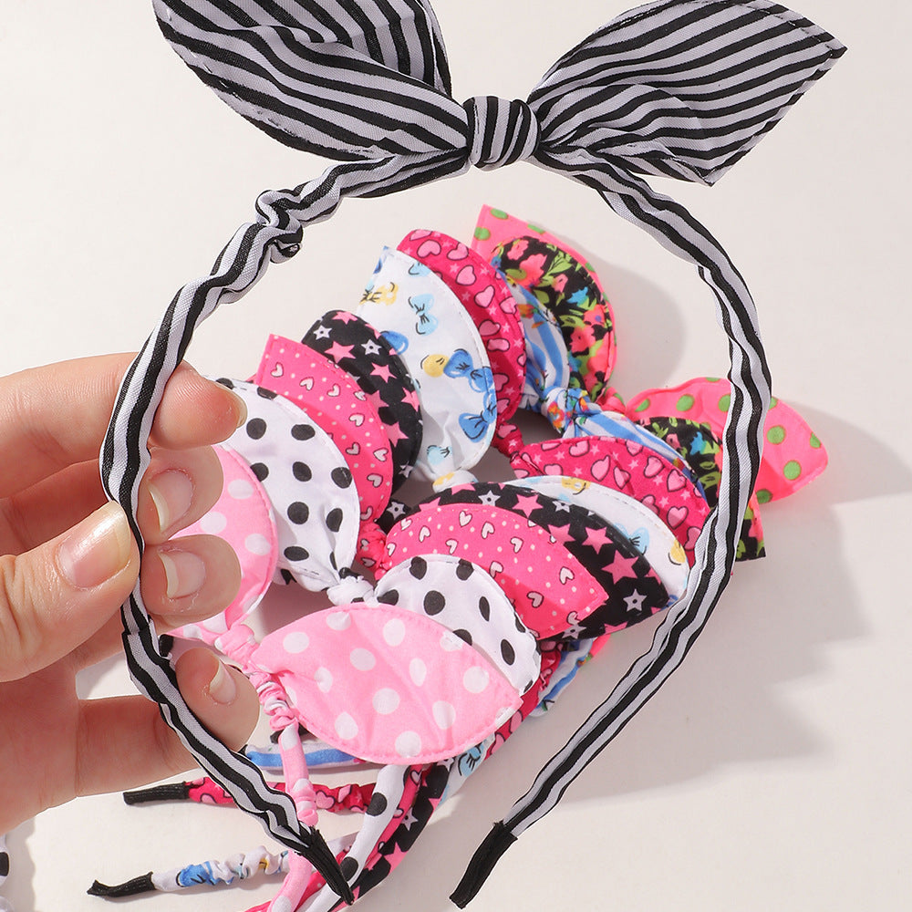 Wholesale Candy Color Sequin Bow Headband Cartoon Headband