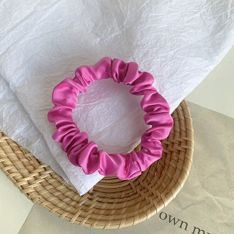 Wholesale Solid Color Satin Small Hair Tie