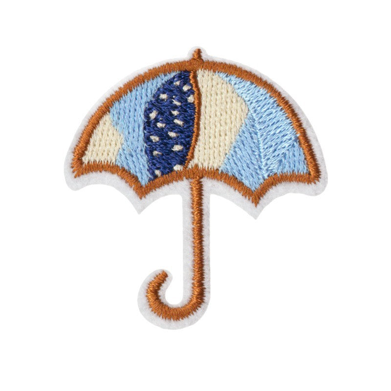 Wholesale Colorful Umbrella Design Embroidered Patches 9 Piece Set Stylish Summer Fashion Accessory Boutique Gift