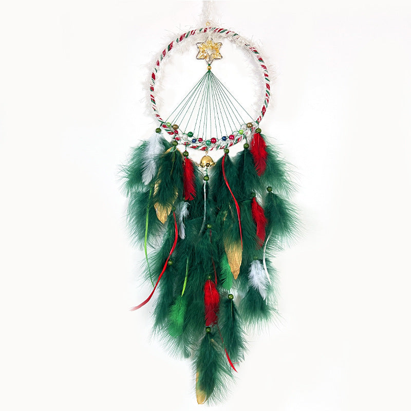 Wholesale Creative Crystal Stone Dream Catcher Feather Pendant